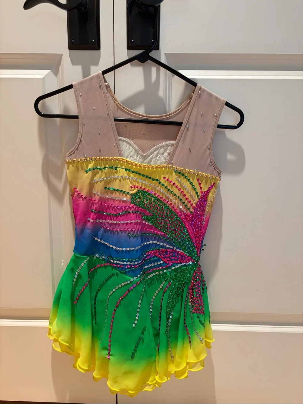 Kids Dance Costume - Multicolor Sequin Skater Dress